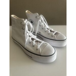 Converse Chuck Taylor All Star Lift Shoes Womens Size 9 White High Top 560846F